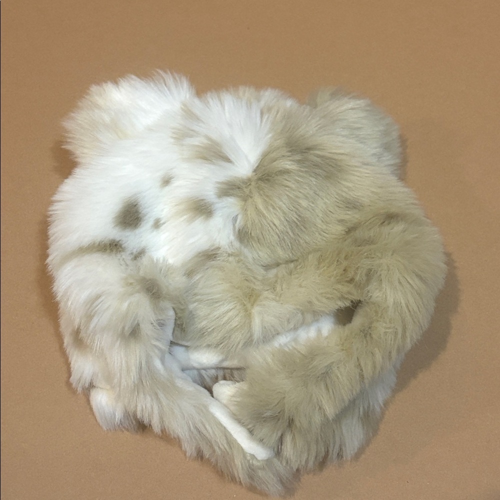 RH Luxe Faux Fur Snow Leopard Baby Hood Hat Size 0-12 Months
